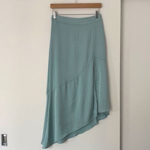 Free People Lola Slit Ruffled Midi Skirt